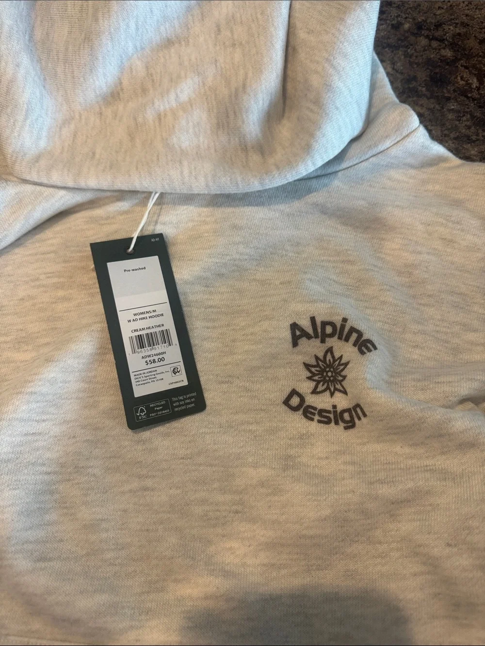 Alpine Design Women's Light Heather Gray Hooded Sweatshirt